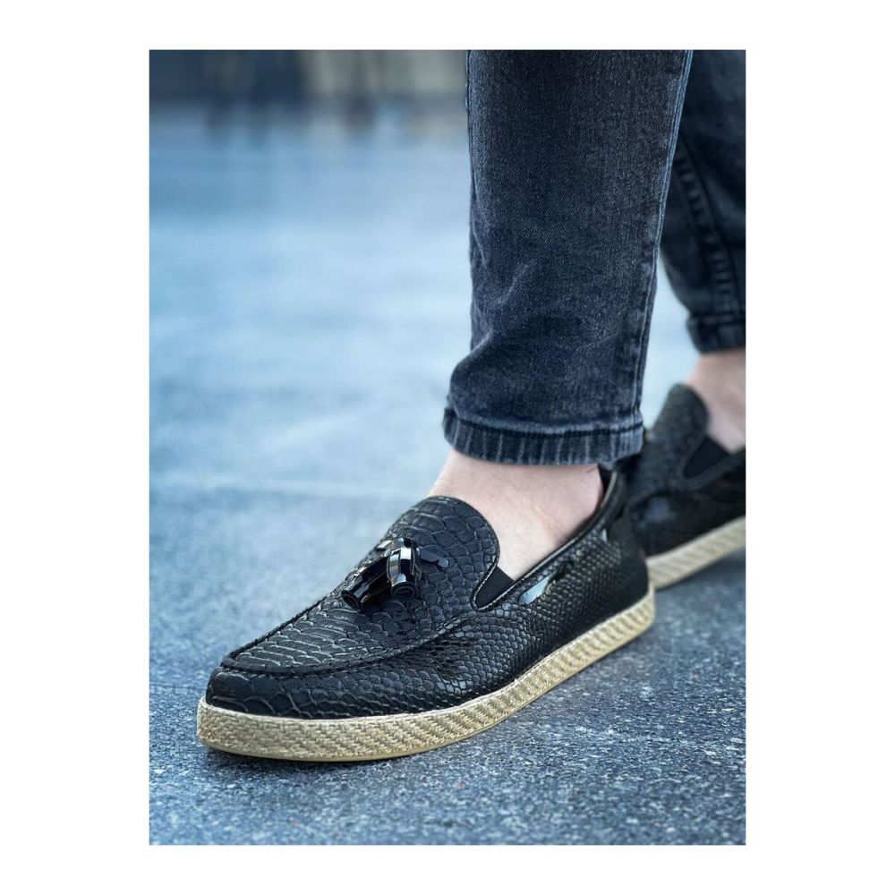 CH141 - HT Croco Erkek Ayakkabı SIYAH