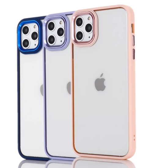Ally iPhone 13 Pro Max 6.7inç Kılıf Parlak Renkli Çerçeveli Ultra Lüx 