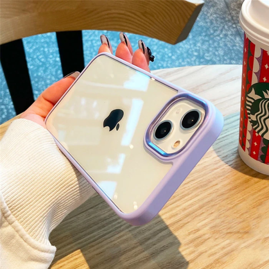Ally iPhone 13 Pro 6.1inç Kılıf Parlak Renkli Çerçeveli Ultra Lüx TPU 