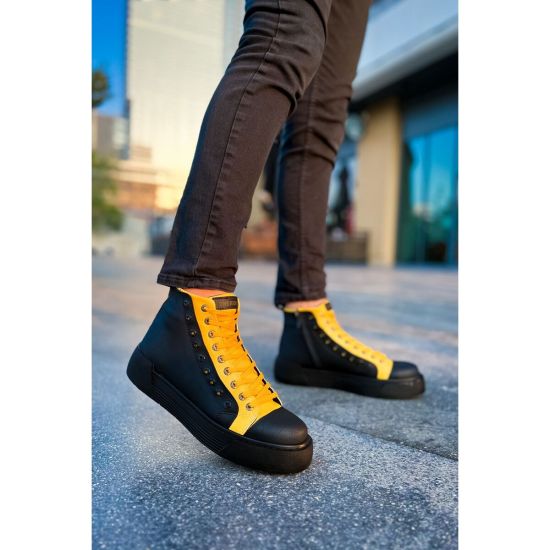 CH167 - GST Blazer Erkek Bot SIYAH - SARI