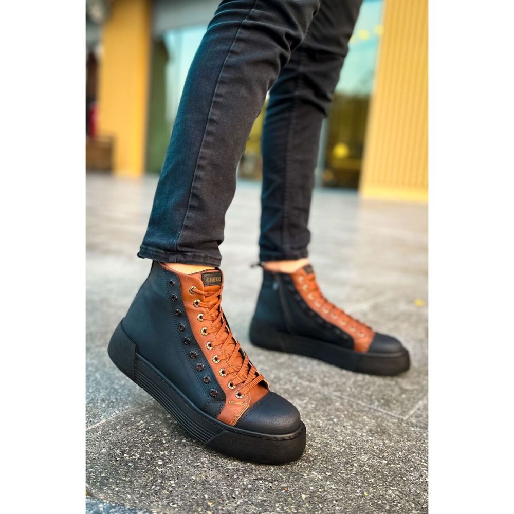 CH167 - GST Blazer Erkek Bot SIYAH/TABA