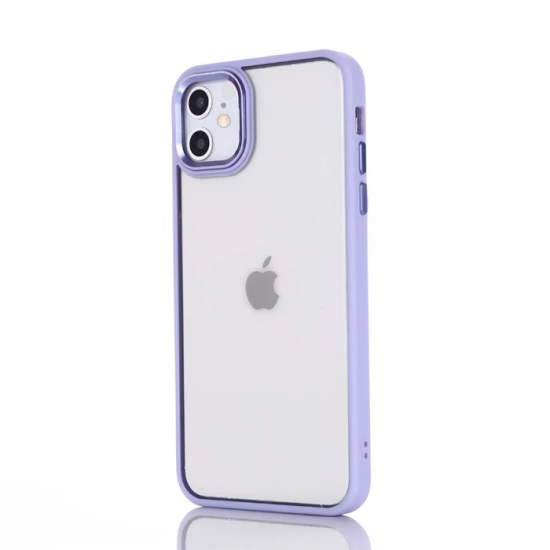 Ally iPhone 12 - 12 Pro 6.1inç Kılıf Parlak Renkli Çerçeveli Ultra Lüx