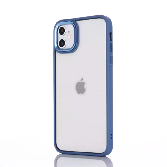 Ally iPhone 12 - 12 Pro 6.1inç Kılıf Parlak Renkli Çerçeveli Ultra Lüx