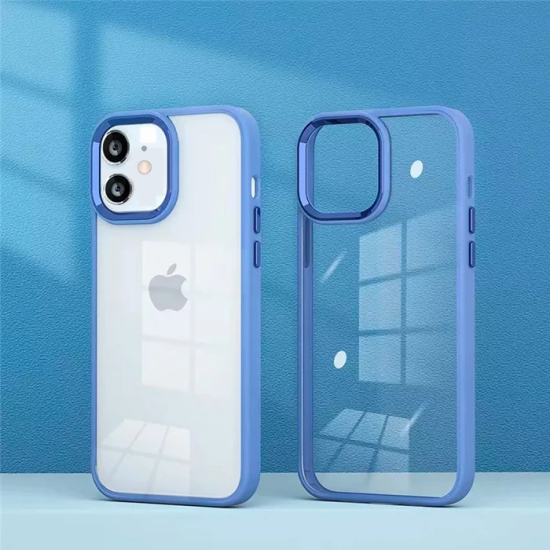 Ally iPhone 12 - 12 Pro 6.1inç Kılıf Parlak Renkli Çerçeveli Ultra Lüx