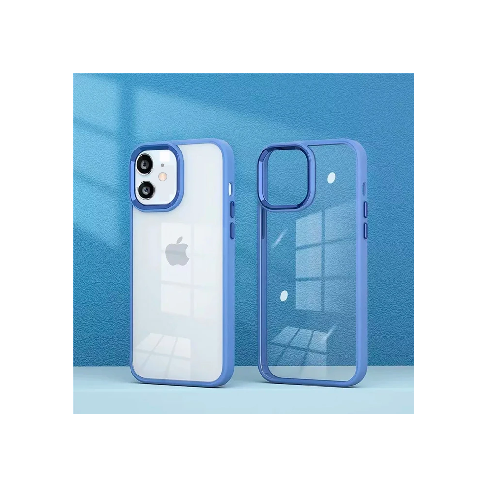 Ally iPhone 12 - 12 Pro 6.1inç Kılıf Parlak Renkli Çerçeveli Ultra Lüx