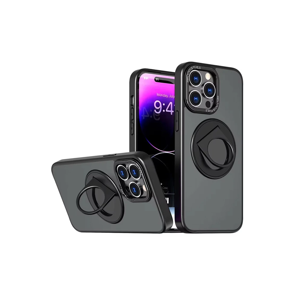 ALLY iPhone 14 Pro Max İçin Magsafe Uyumlu Yüzük Standlı Manyetik Sili