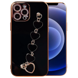 Ally iPhone 12 Pro 6.1inç Kılıf Kalp Bileklik Tutuculu Lüx Silikon Ask