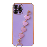 Ally iPhone 11 Pro Max 6.5inç Kılıf Kalp Bileklik Tutuculu Lüx Silikon