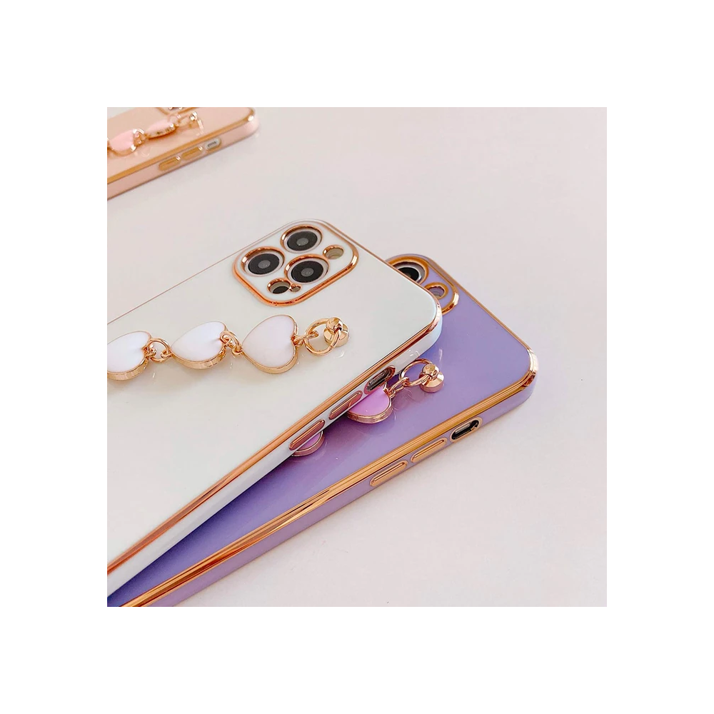 Ally iPhone 11 Pro Max 6.5inç Kılıf Kalp Bileklik Tutuculu Lüx Silikon