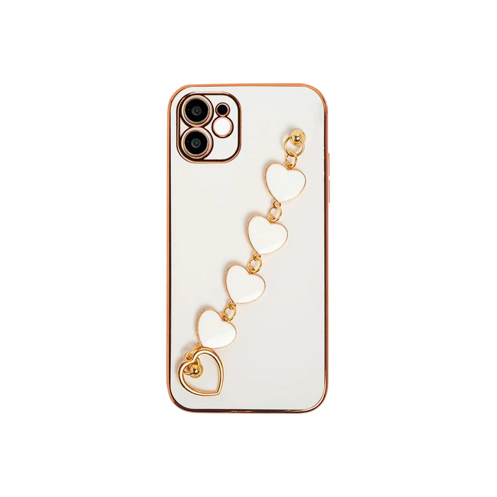 Ally iPhone 11 6.1inç Kılıf Kalp Bileklik Tutuculu Lüx Silikon Askılı 
