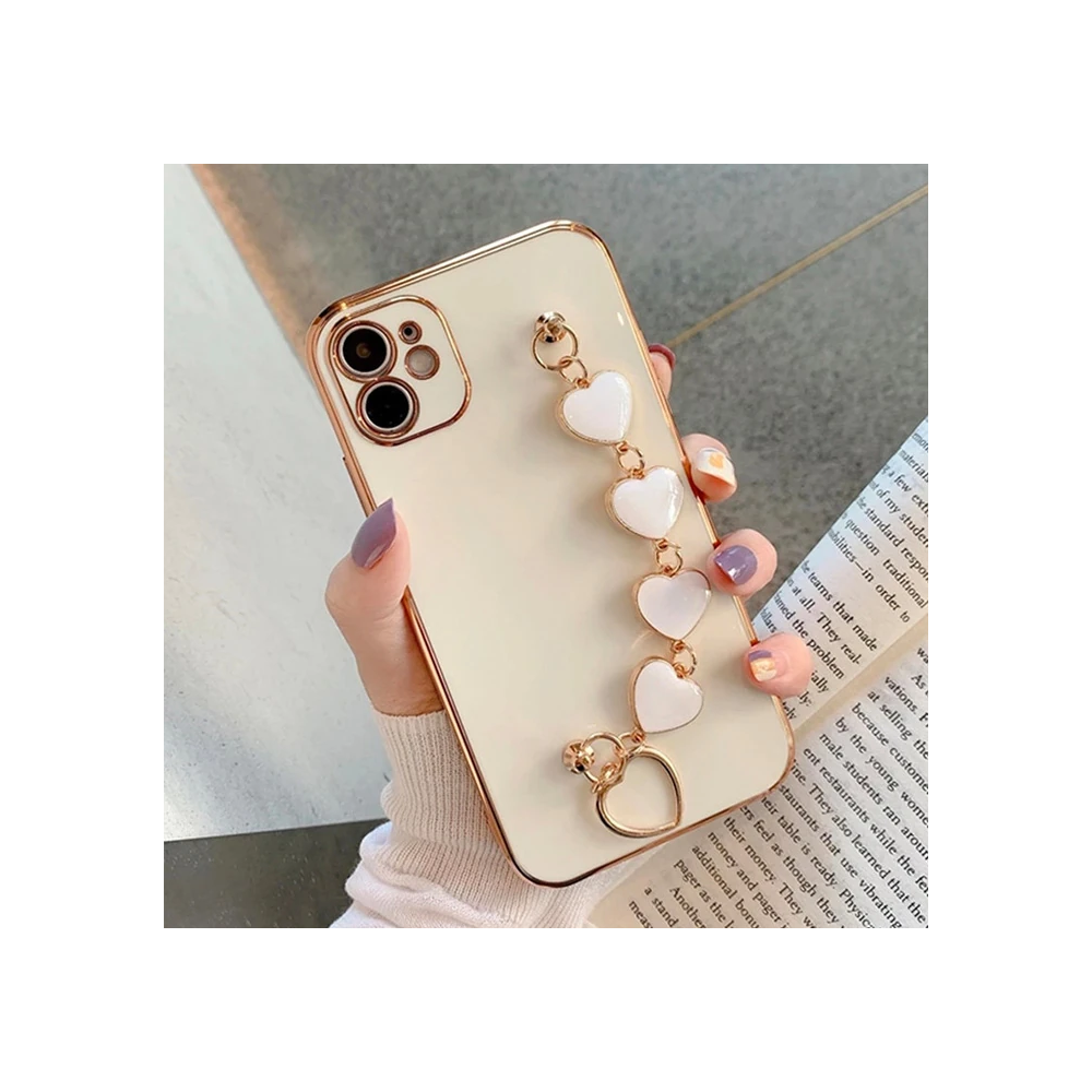 Ally iPhone 11 6.1inç Kılıf Kalp Bileklik Tutuculu Lüx Silikon Askılı 