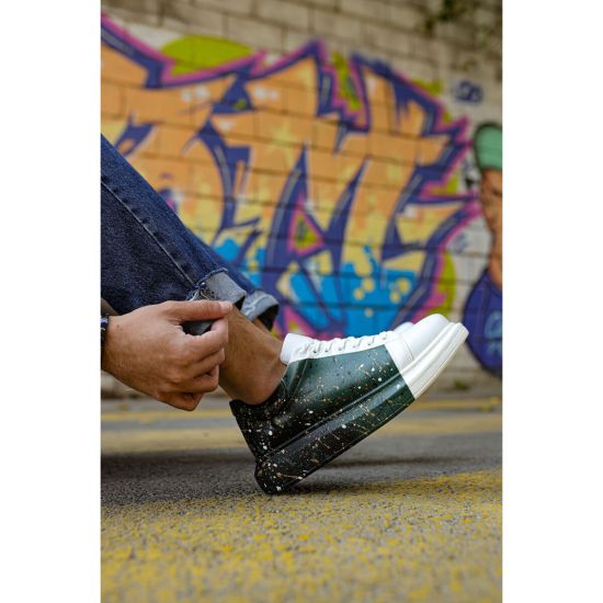 CH254 - CBT Pittura Erkek Ayakkabı 437 BEYAZ / YESIL / SIYAH