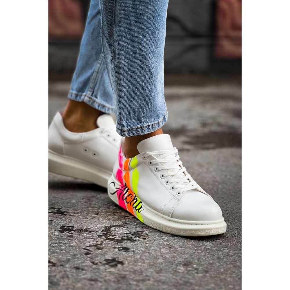 CH254 - CBT Pittura Erkek Ayakkabı 501 ALOHA SARI PEMBE BEYAZ