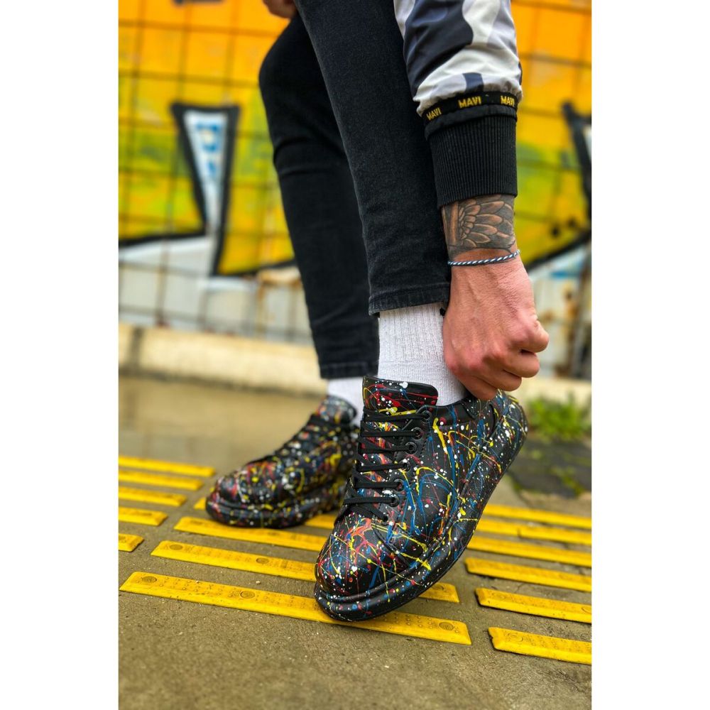 CH254 - CST Pittura Erkek Ayakkabı 498 SARI / MAVI / KIRMIZI SPLUSH