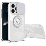 Ally iPhone 13 Pro 6.1 inç Kılıf Sürgülü Kamera Lens Korumalı Yüzük St