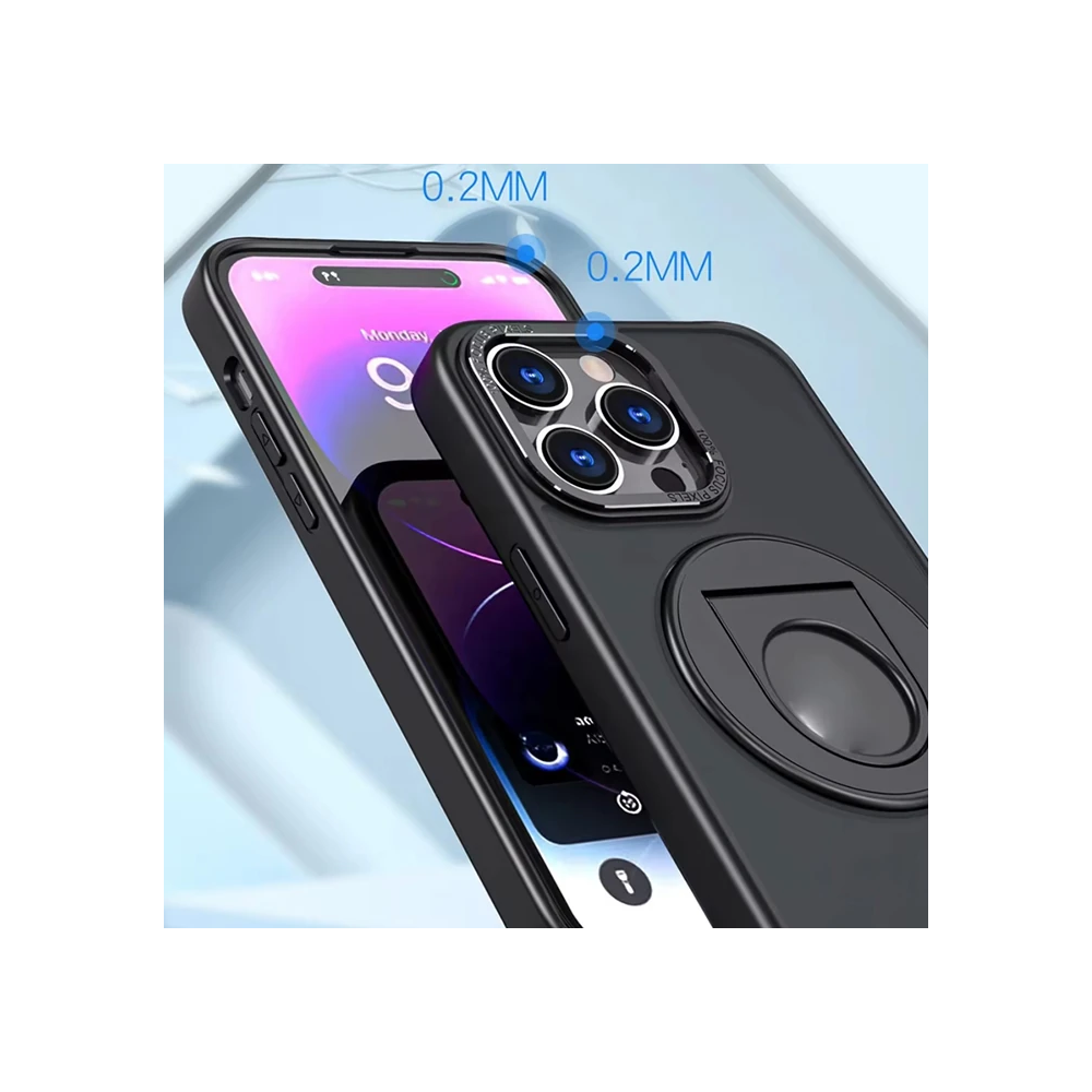 ALLY iPhone 14 Pro İçin Magsafe Uyumlu Yüzük Standlı Manyetik Silikon 