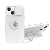 Ally iPhone 13 6.1 inç Kılıf Sürgülü Kamera Lens Korumalı Yüzük Standl