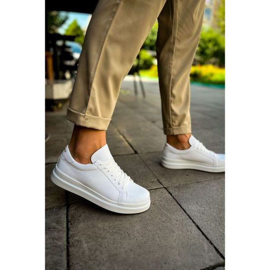 CH979 - Santoni CRT Spor Erkek Ayakkabı BEYAZ