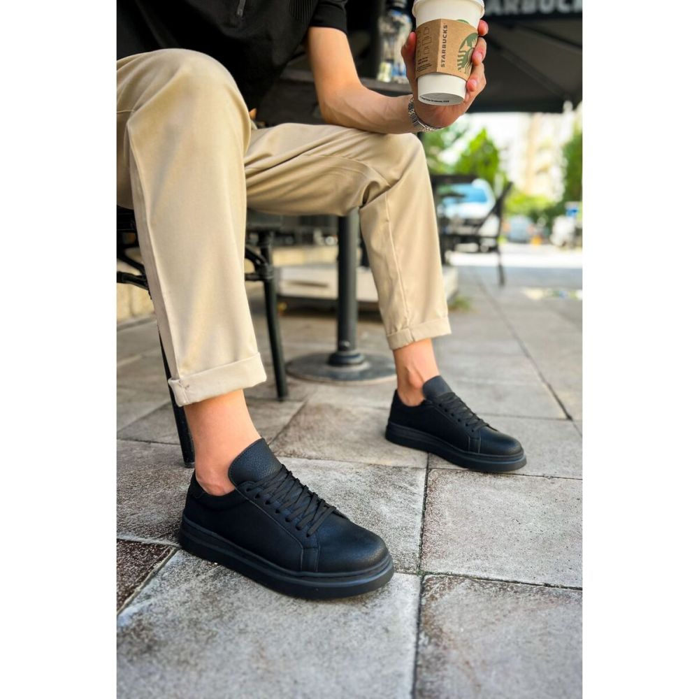 CH979 - Santoni CRT Spor Erkek Ayakkabı SIYAH