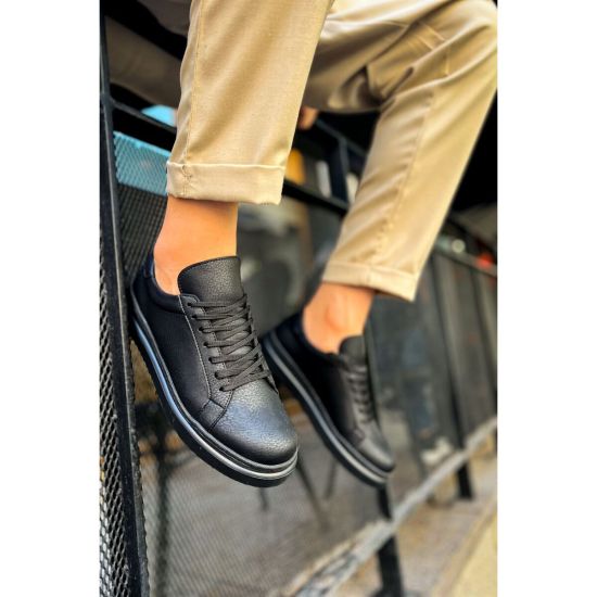 CH979 - Santoni CRT Spor Erkek Ayakkabı SIYAH