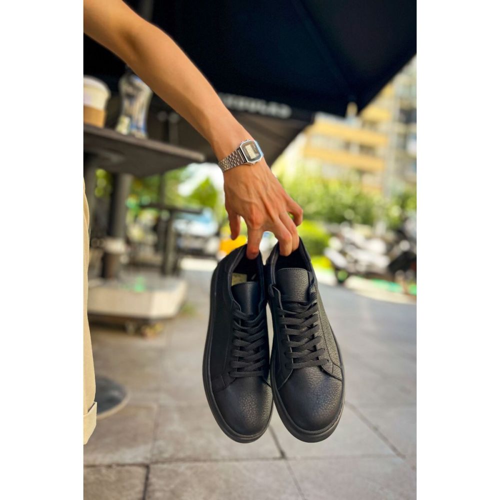 CH979 - Santoni CRT Spor Erkek Ayakkabı SIYAH
