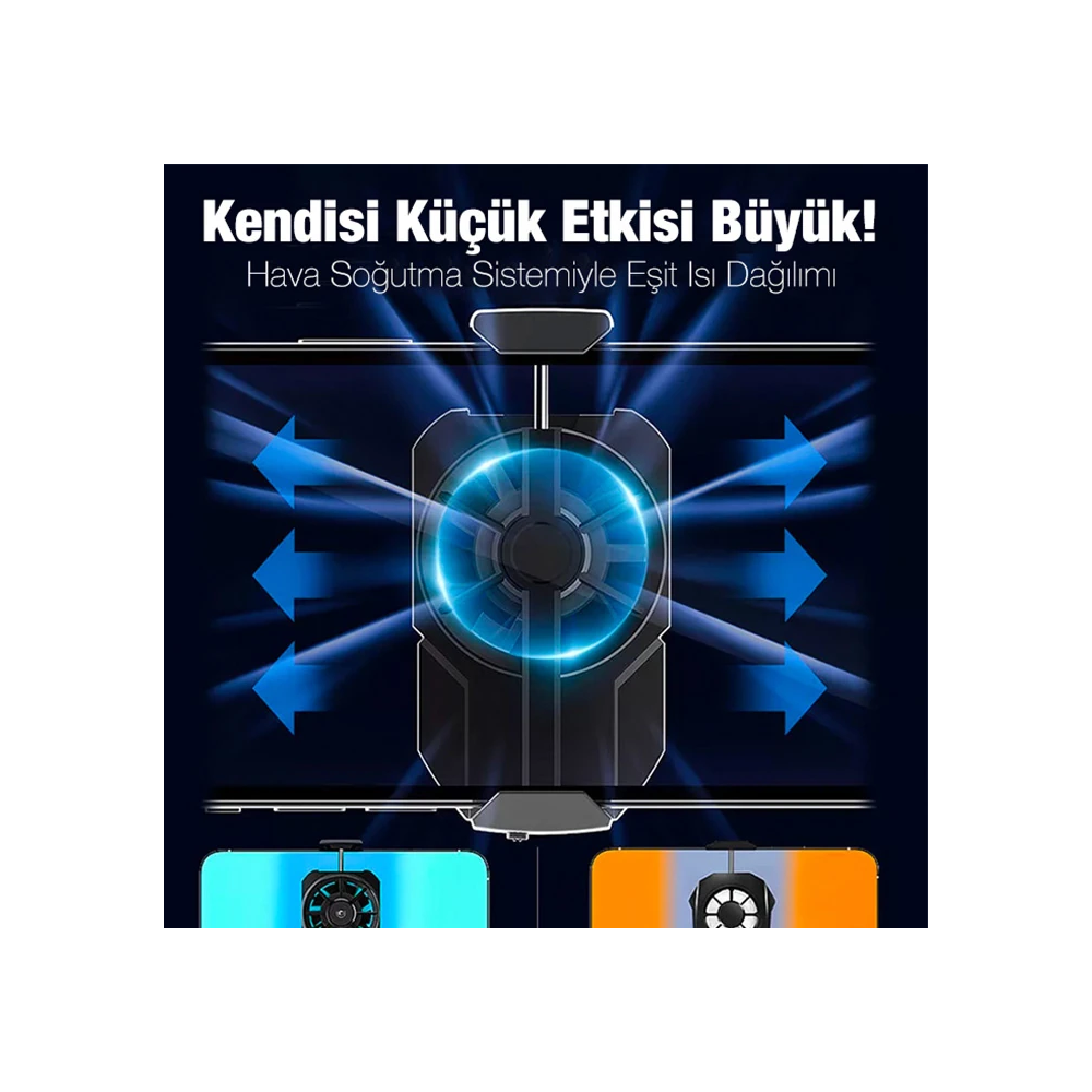 MEMO FL-A2 Hava Soğutmalı Cep Telefon Soğutma Fanı Radyatör Soğutucu
