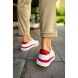 CH979 - Santoni GBT Spor Erkek Ayakkabı BEYAZ/KIRMIZI