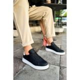 CH979 - Santoni GBT Spor Erkek Ayakkabı SIYAH/BEYAZ