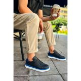CH979 - Santoni GBT Spor Erkek Ayakkabı SIYAH/MAVI