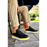 CH979 - Santoni GBT Spor Erkek Ayakkabı SIYAH/SARI