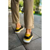 CH979 - Santoni GBT Spor Erkek Ayakkabı SIYAH/SARI
