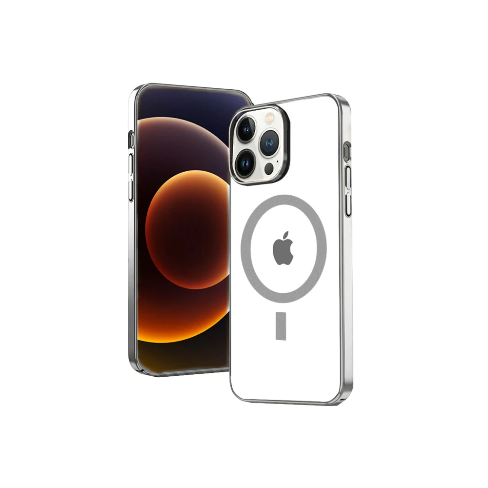 Ally iPhone 13 Pro 6.1inç Magsafe Uyumlu Renkli Kenar Silikon Kılıf