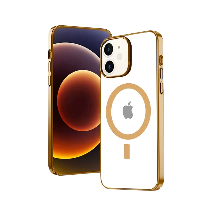 Ally iPhone 12 - 12 Pro 6.1inç Magsafe Uyumlu Renkli Kenar Silikon Kıl