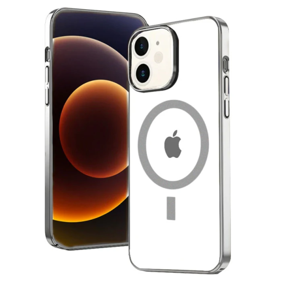Ally iPhone 12 - 12 Pro 6.1inç Magsafe Uyumlu Renkli Kenar Silikon Kıl
