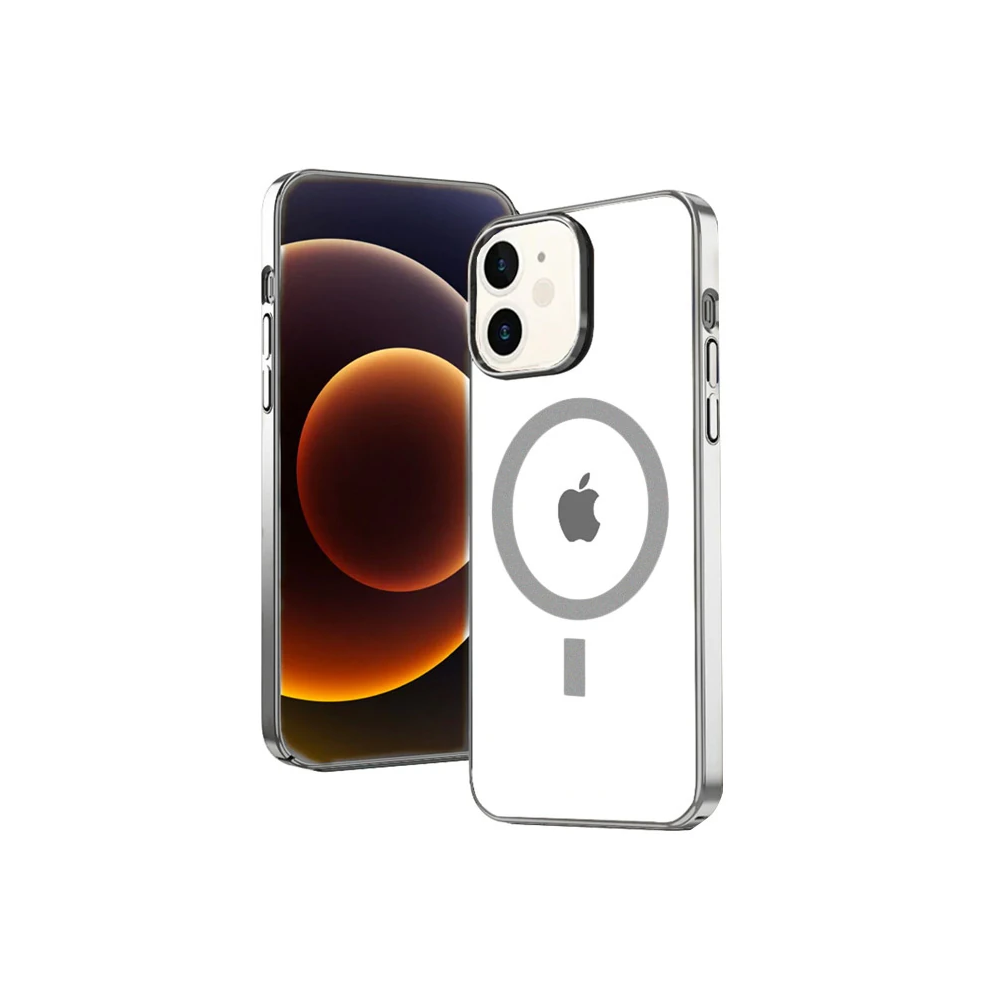 Ally iPhone 12 - 12 Pro 6.1inç Magsafe Uyumlu Renkli Kenar Silikon Kıl