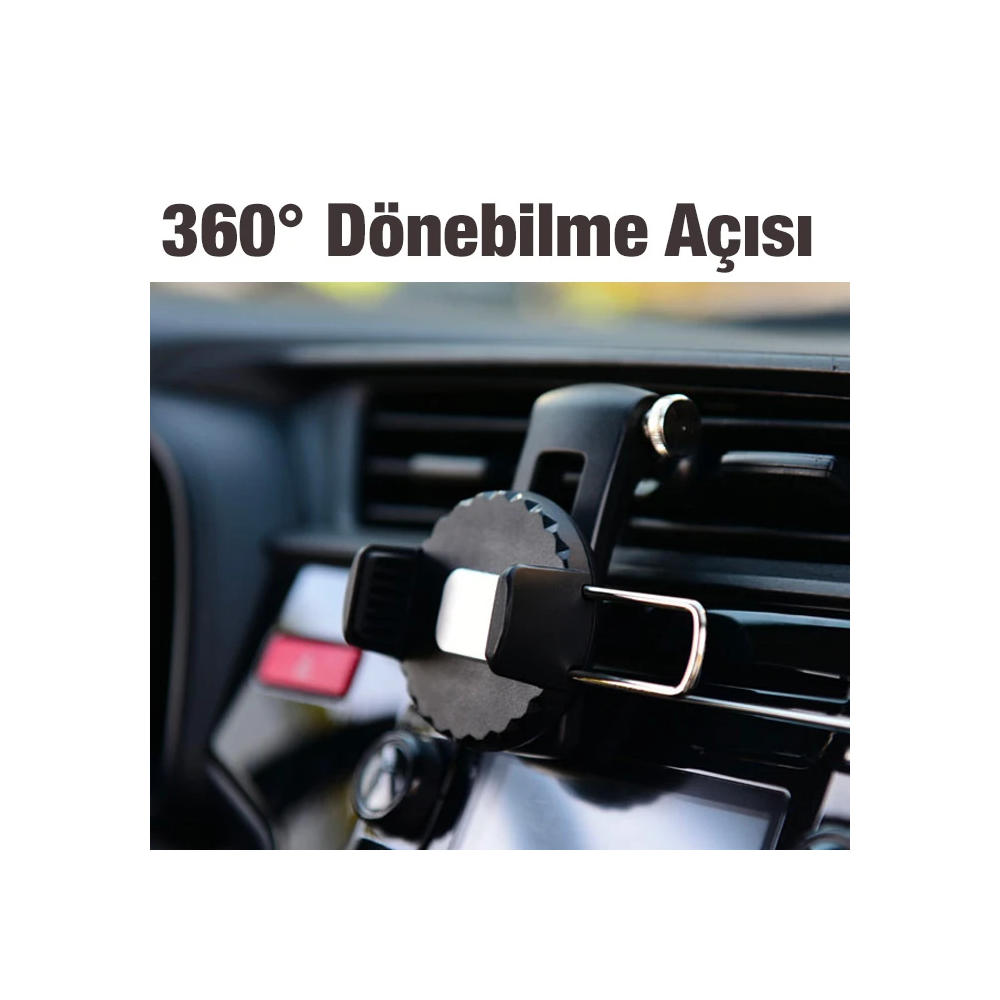 Ally 360 Dönebilen Araç Klima Havalandırma Bölmesi Kancalı Telefon Tut