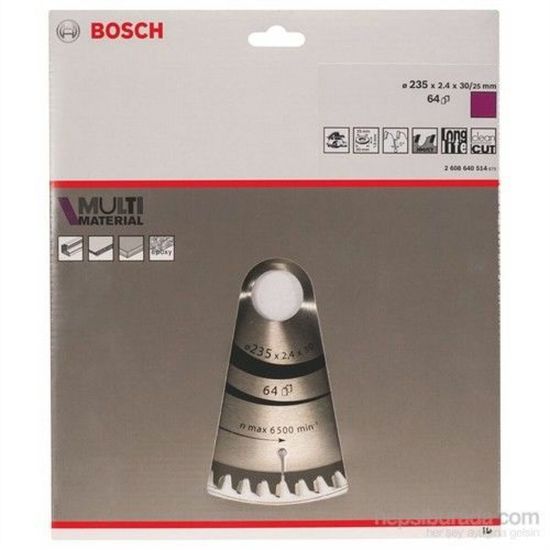 Bosch MultiMaterial 235X2,4X30/25 mm 64 Diş Testere