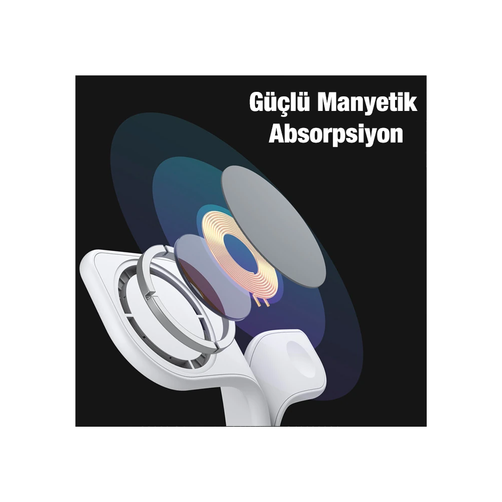 Ally 5in1 iPhone 15-14-13-12 Apple Watch Tutucu Kablosuz Şarj İstasyon