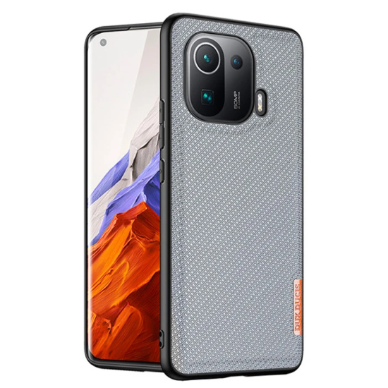 Dux Ducis Fino Serisi Xiaomi Mi 11 Pro Kılıf Premium Dokuma Silikon Kı