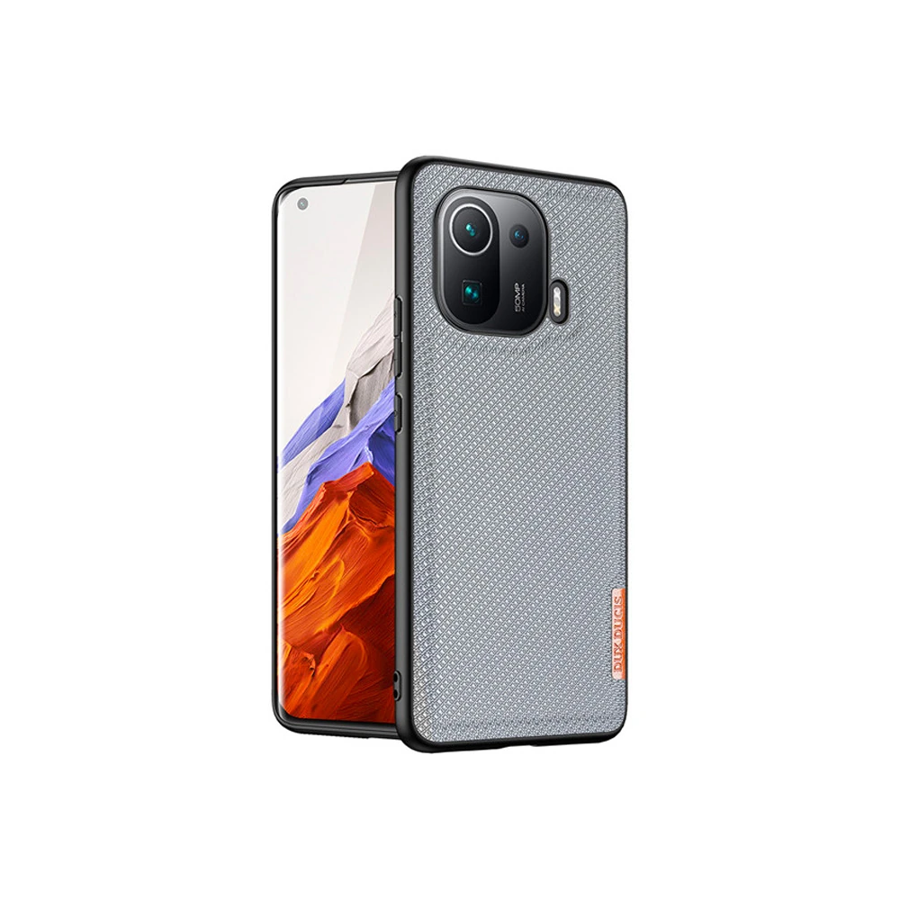 Dux Ducis Fino Serisi Xiaomi Mi 11 Pro Kılıf Premium Dokuma Silikon Kı