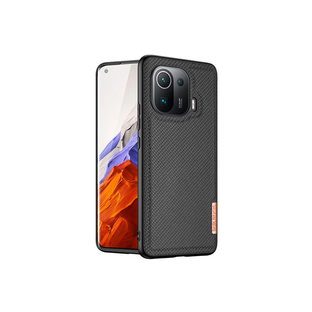Dux Ducis Fino Serisi Xiaomi Mi 11 Pro Kılıf Premium Dokuma Silikon Kı