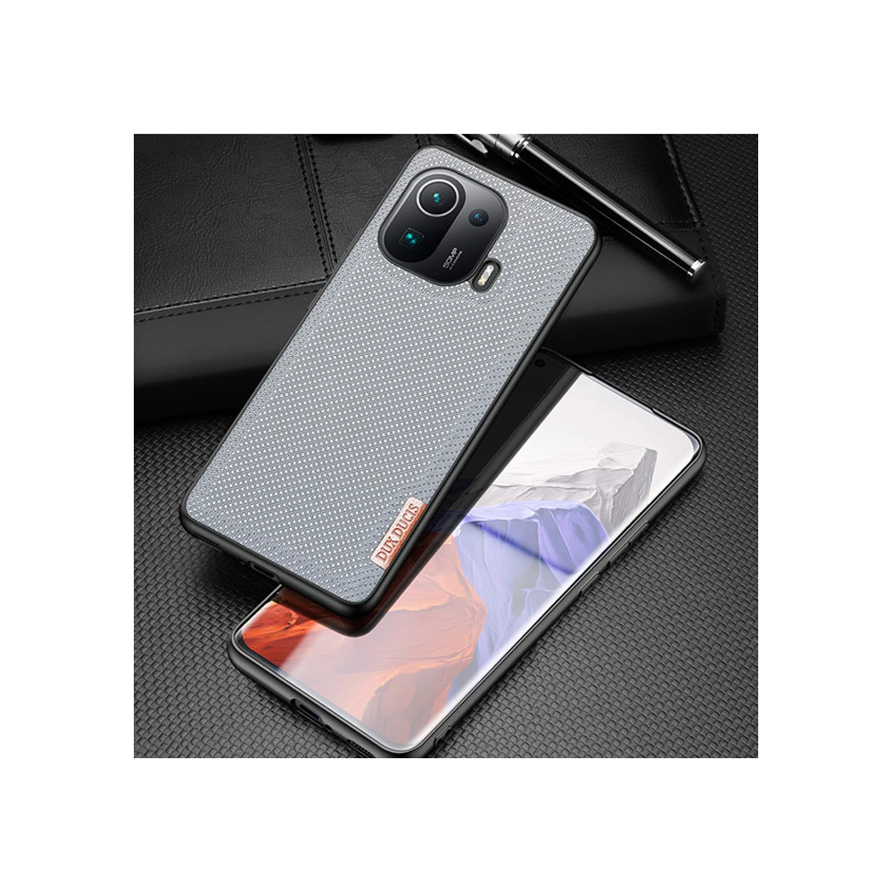 Dux Ducis Fino Serisi Xiaomi Mi 11 Pro Kılıf Premium Dokuma Silikon Kı