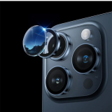 HOCO Crystal Clear iPhone 15 Pro-15 Pro Max HD 3D Metal Çerçeveli Kame