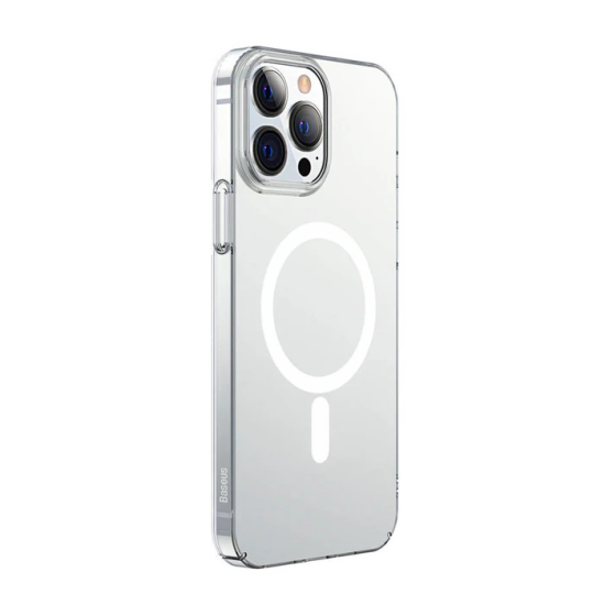 Baseus Crystal iPhone 13 Pro Magsafe Silikon Kılıf + Tempered Ekran Ko