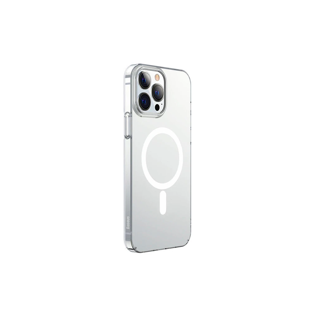Baseus Crystal iPhone 13 Pro Magsafe Silikon Kılıf + Tempered Ekran Ko