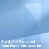 Baseus Crystal iPhone 13 Pro Magsafe Silikon Kılıf + Tempered Ekran Ko
