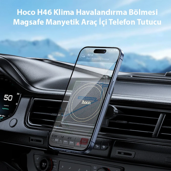 Hoco H46 Klima Havalandırma Bölmesi Magsafe Manyetik Araç İçi Telefon 