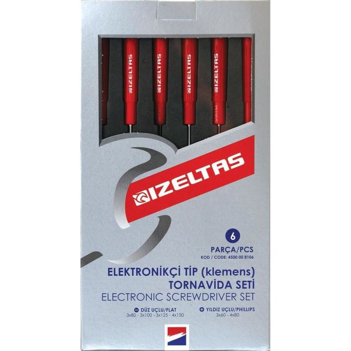 İzeltaş 4500 Elektronikçi TipTornavida Seti 6 Parça