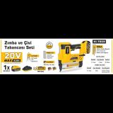 Sgs 5165 Akülü Zımba ve Çivi Çakma Tabanca Makinası 20 Volt