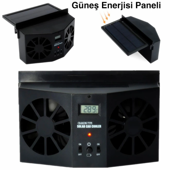 Ally R-8032 Güneş Enerjili Çift Fanlı Solar Oto Araç Havalandırma